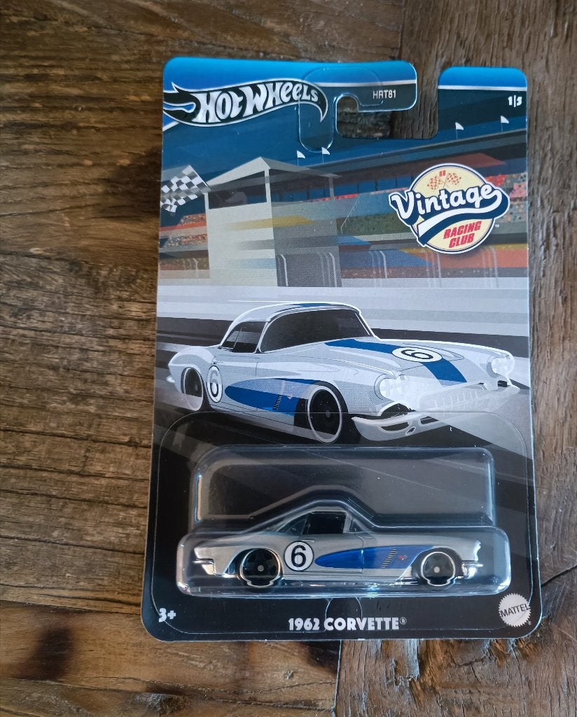 HOT WHEELS VINTAGE RACING CLUB 1962 corvette, Ophalen of Verzenden, Nieuw, Auto