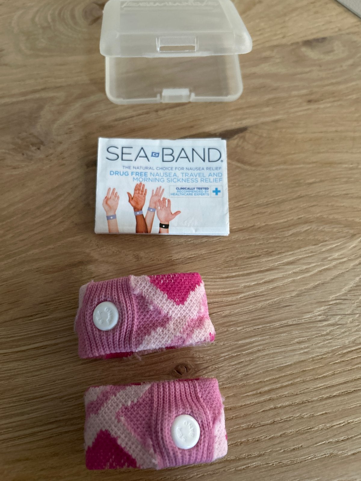 Sea-Band polsbandjes tegen misselijkheid (roze), Ophalen, Zo goed als nieuw, Overige typen