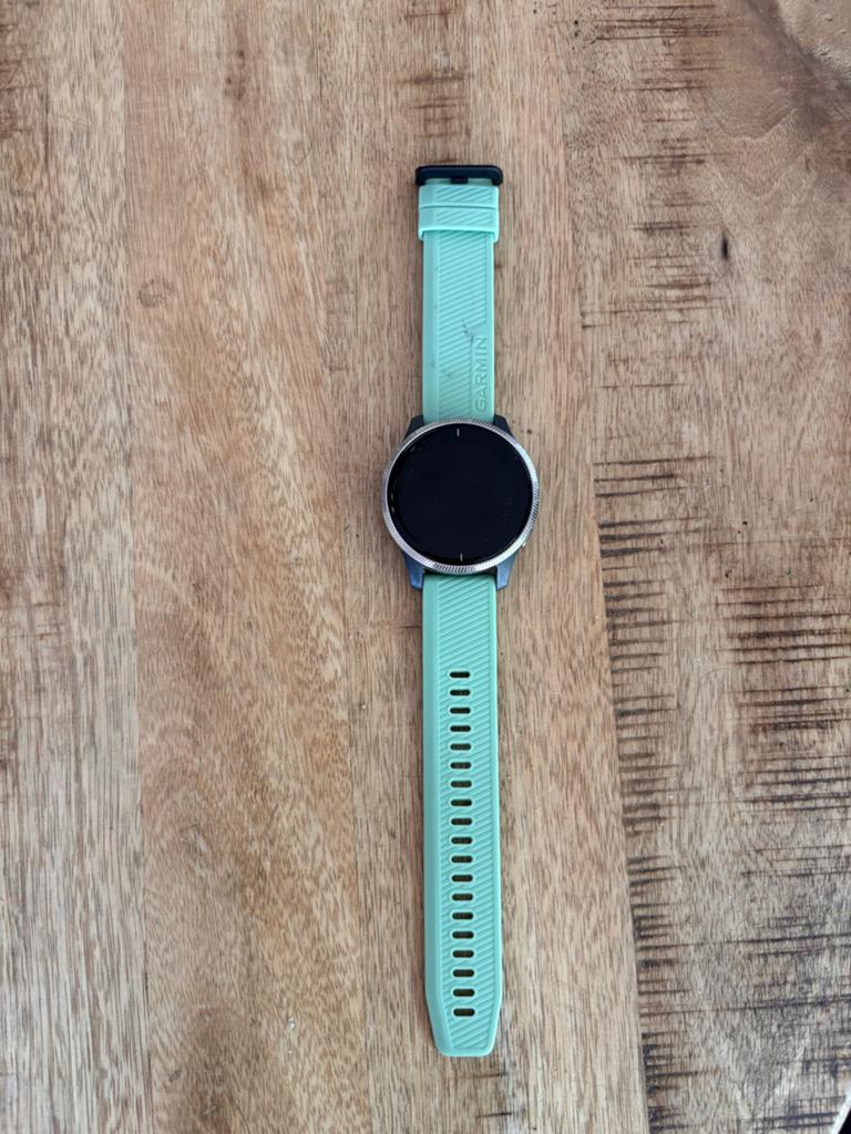 Garmin Venu Sq Smartwatch - Mintgroen, Ophalen, Afstand, Zo goed als nieuw, Waterdicht