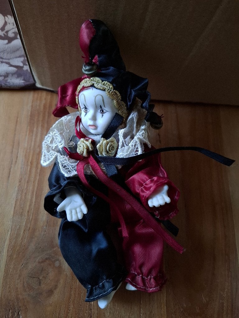 Clown harlekijn, Ophalen of Verzenden, Gebruikt, Pop