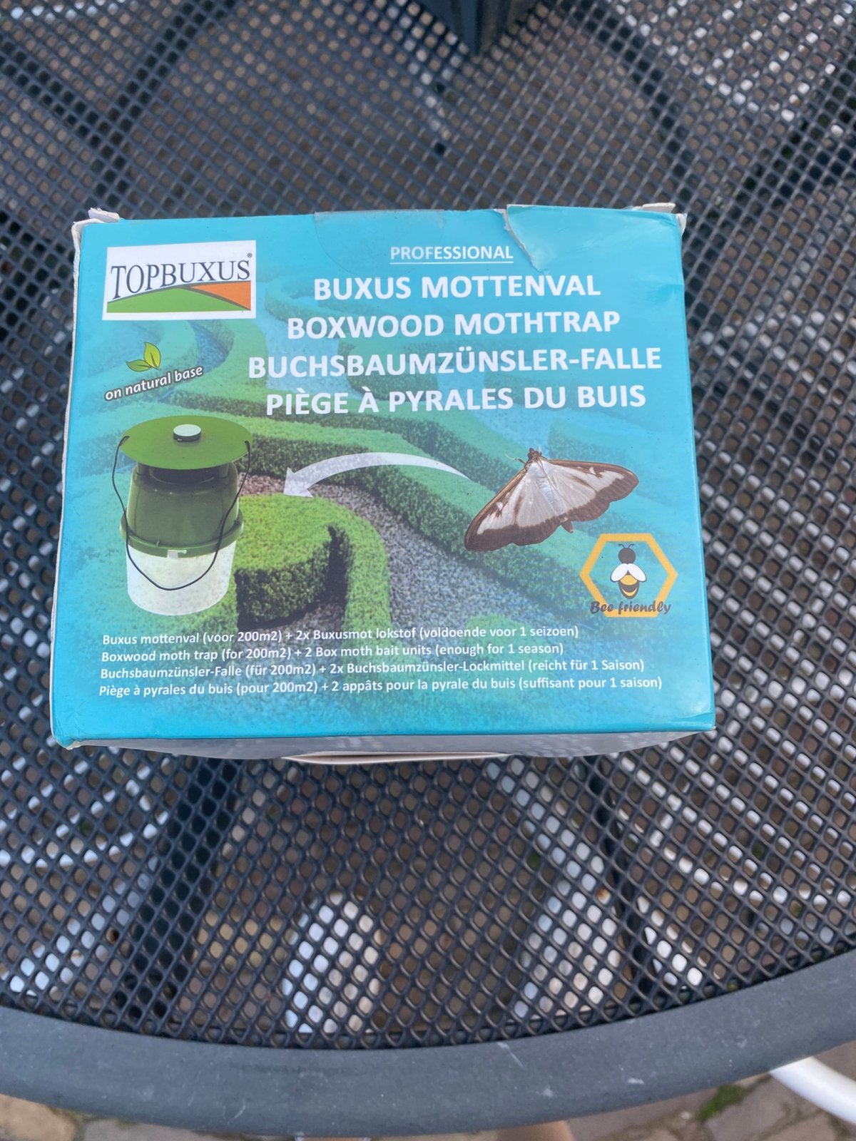 Buxus mottenval, Ophalen, Nieuw