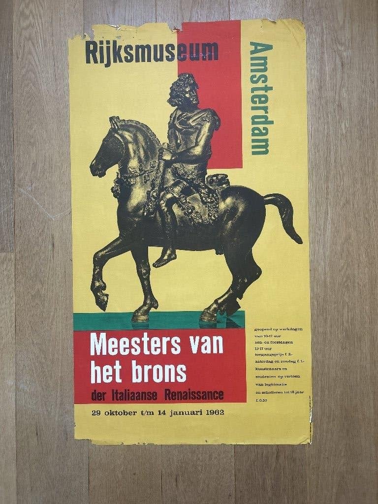 Vintage 1962 Rijksmuseum Poster, Ophalen of Verzenden