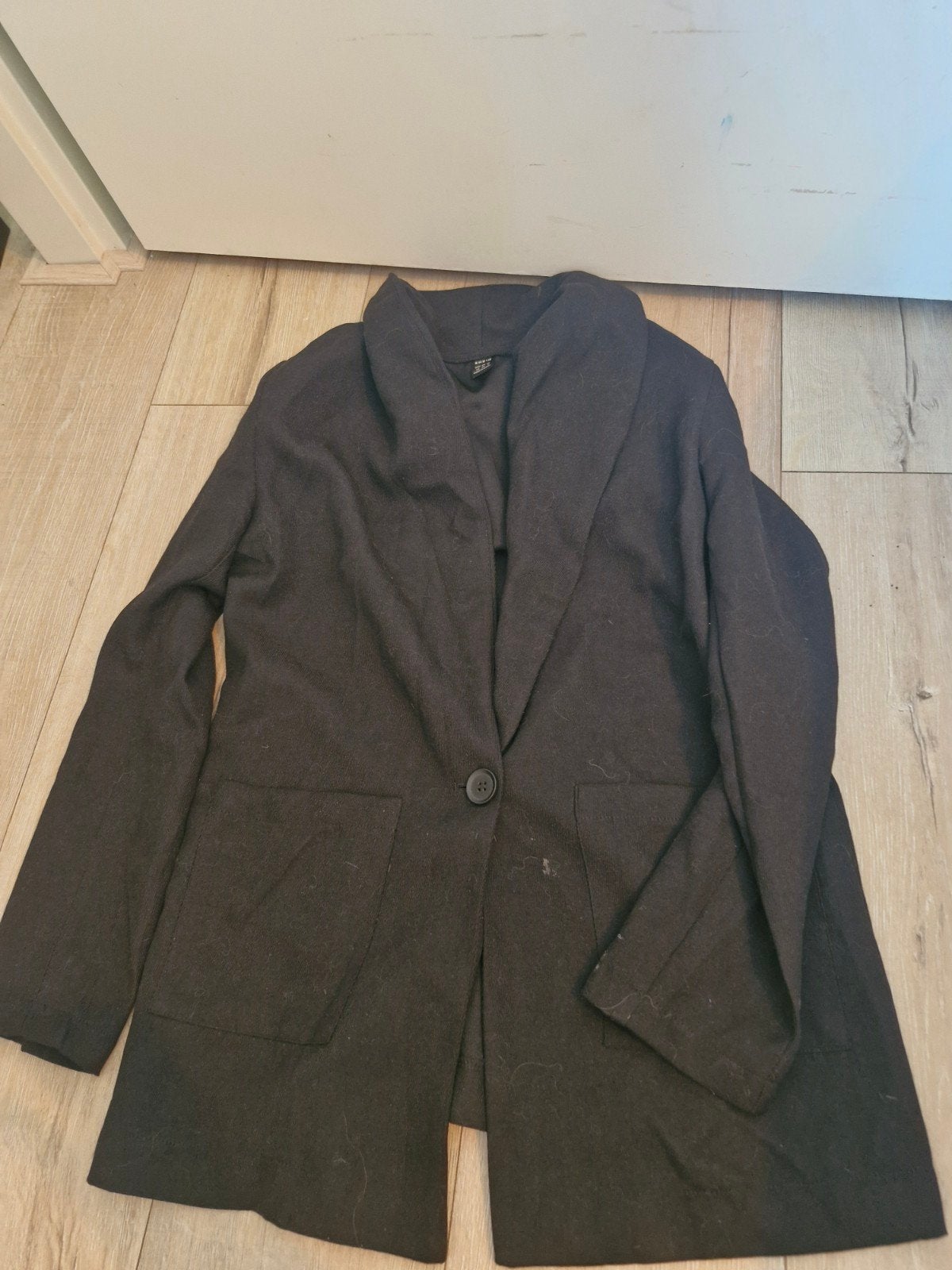 Zwarte blazer met schoudervulling, Zwart, Ophalen of Verzenden, Zo goed als nieuw, Jasje