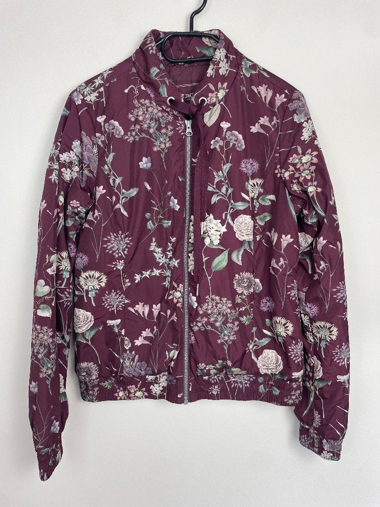 Ilse Jacobsen bomberjack maat 38 bordeaux bloemenprint, Koningin Wilhelminaplein 13, 1062 HH Amsterdam, Nederland, Ophalen of Verzenden