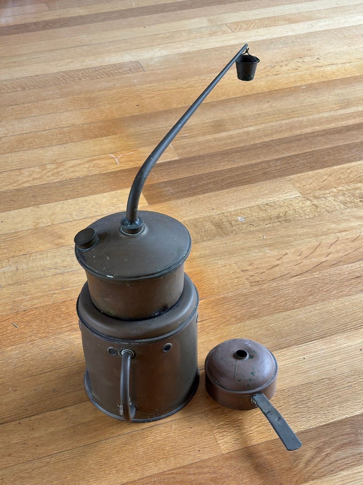 Koperen medische stoomketel (ca. 1900) – geheel compleet, Antiek en Kunst, Ophalen of Verzenden