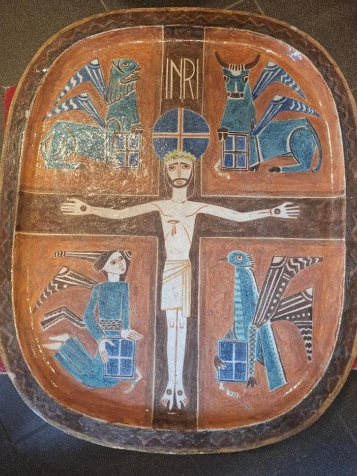 Prachtige gevelsteen met bijbelse afbeelding, Ophalen of Verzenden