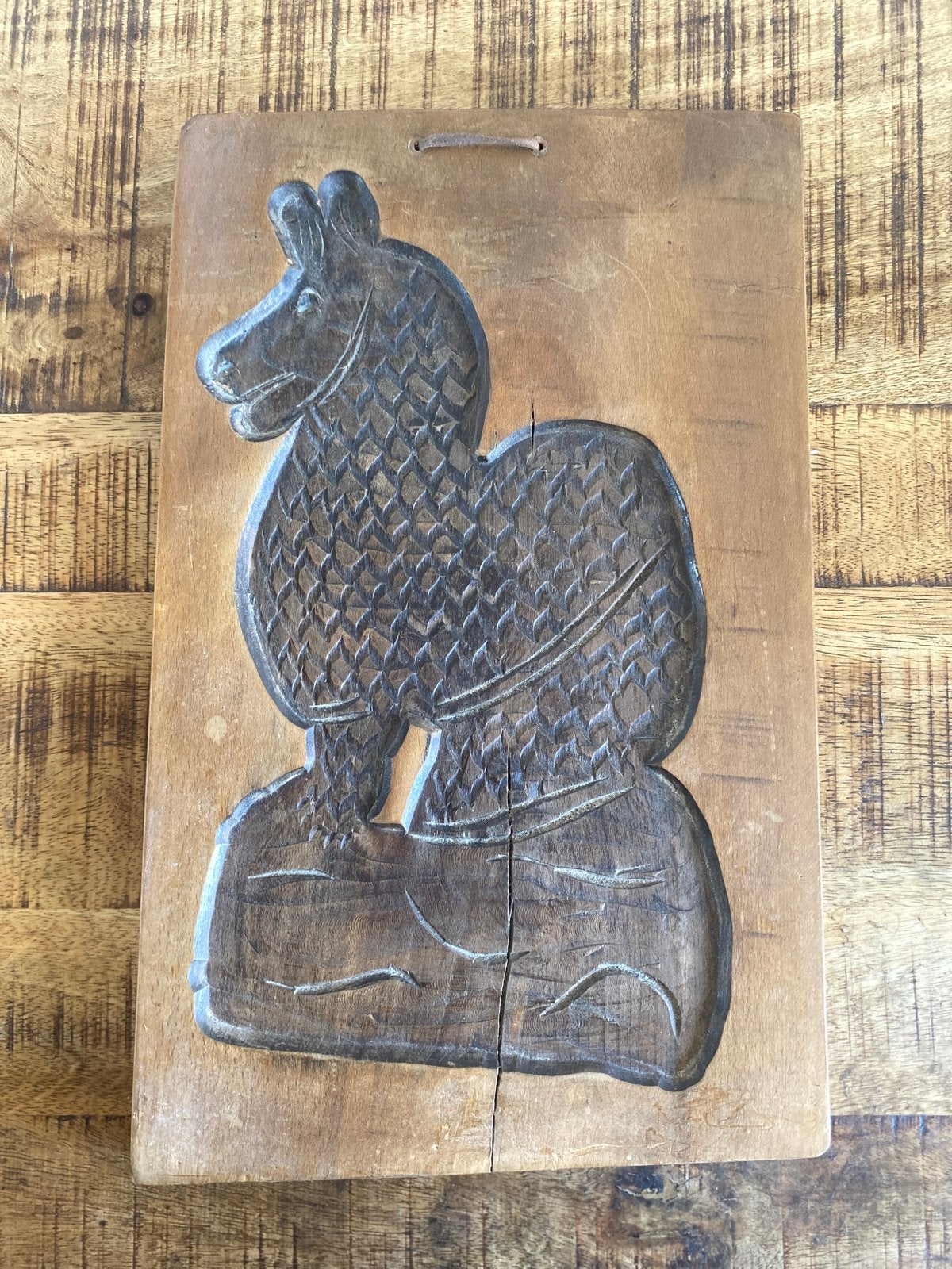 Vintage houten bakvorm lama/alpaca, Ophalen of Verzenden