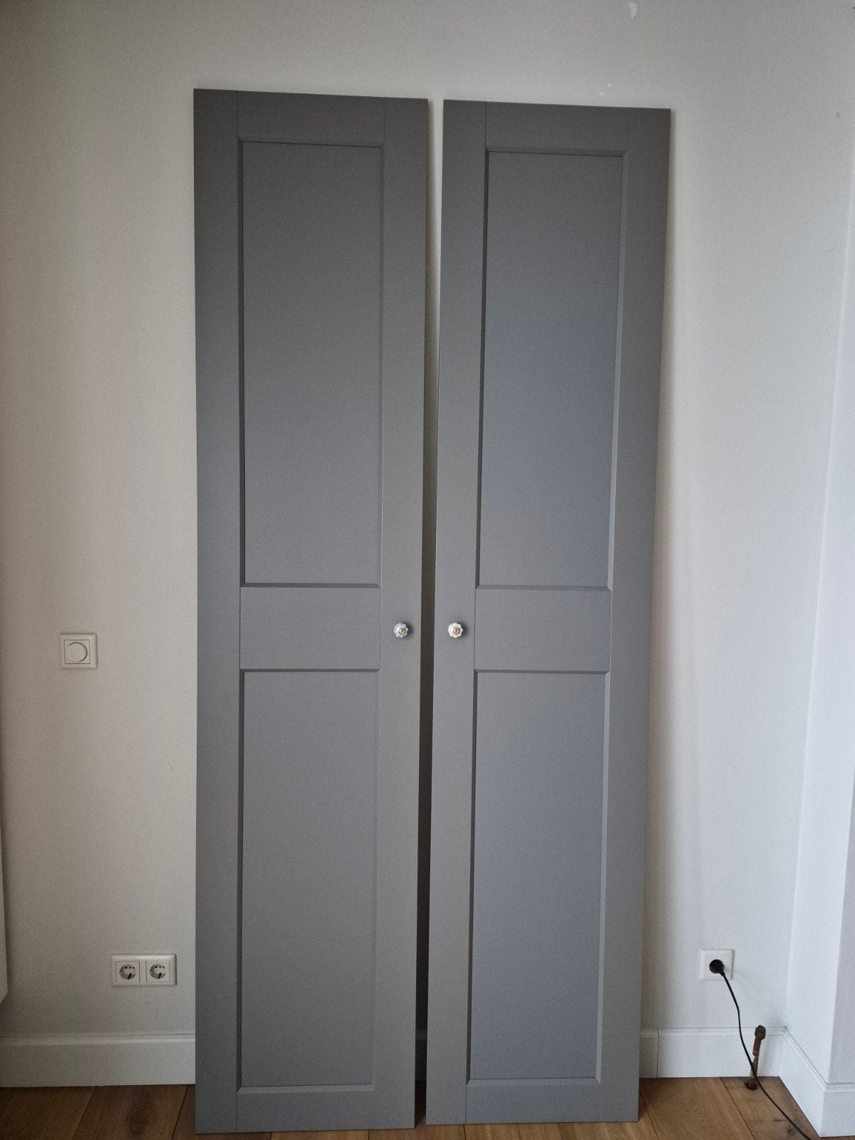 Pax kastdeuren Grimo grijs, Ophalen, Zo goed als nieuw, 50 tot 100 cm, 200 cm of meer