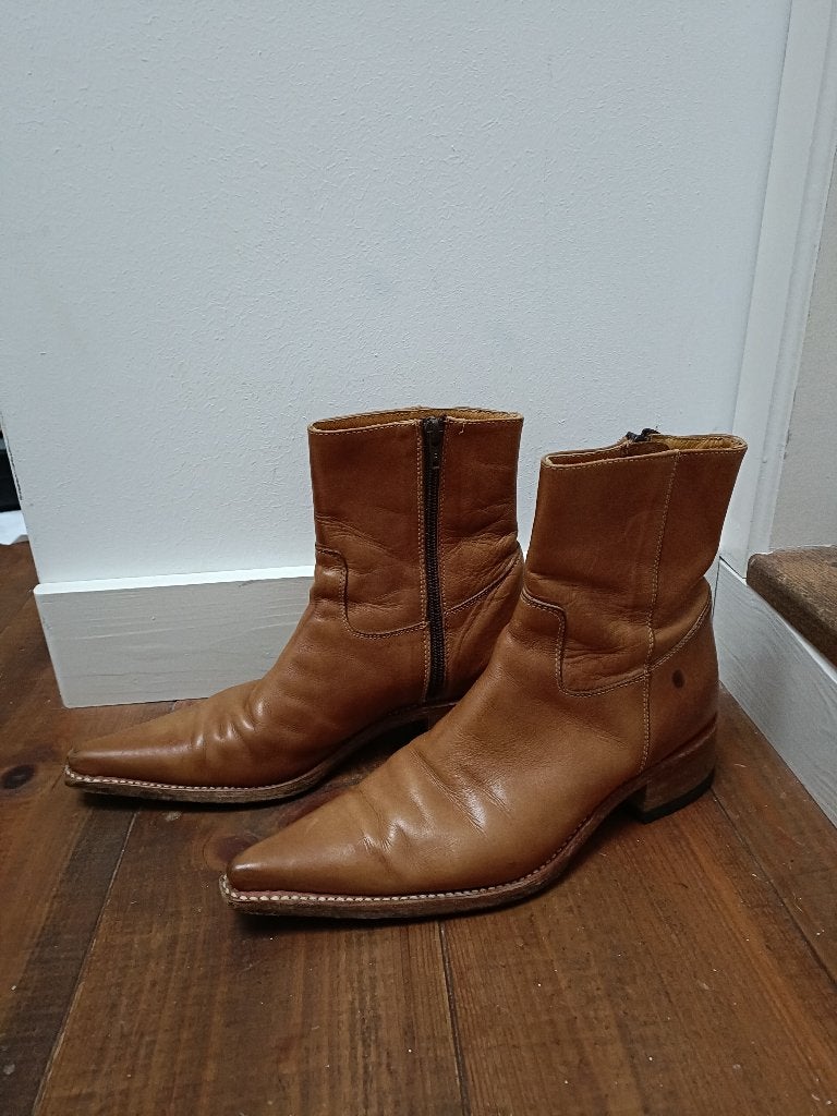dr Adams by Sendra leren cowboylaarzen cognac maat 39, Sendra, Bruin, Lage of Enkellaarzen, Ophalen of Verzenden