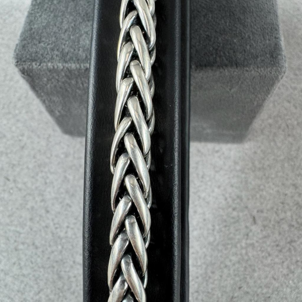 Zilveren Armband | 30,37g | vossestaart | 20,5cm | 408086, Ophalen of Verzenden, Gebruikt, Zilver, Zilver