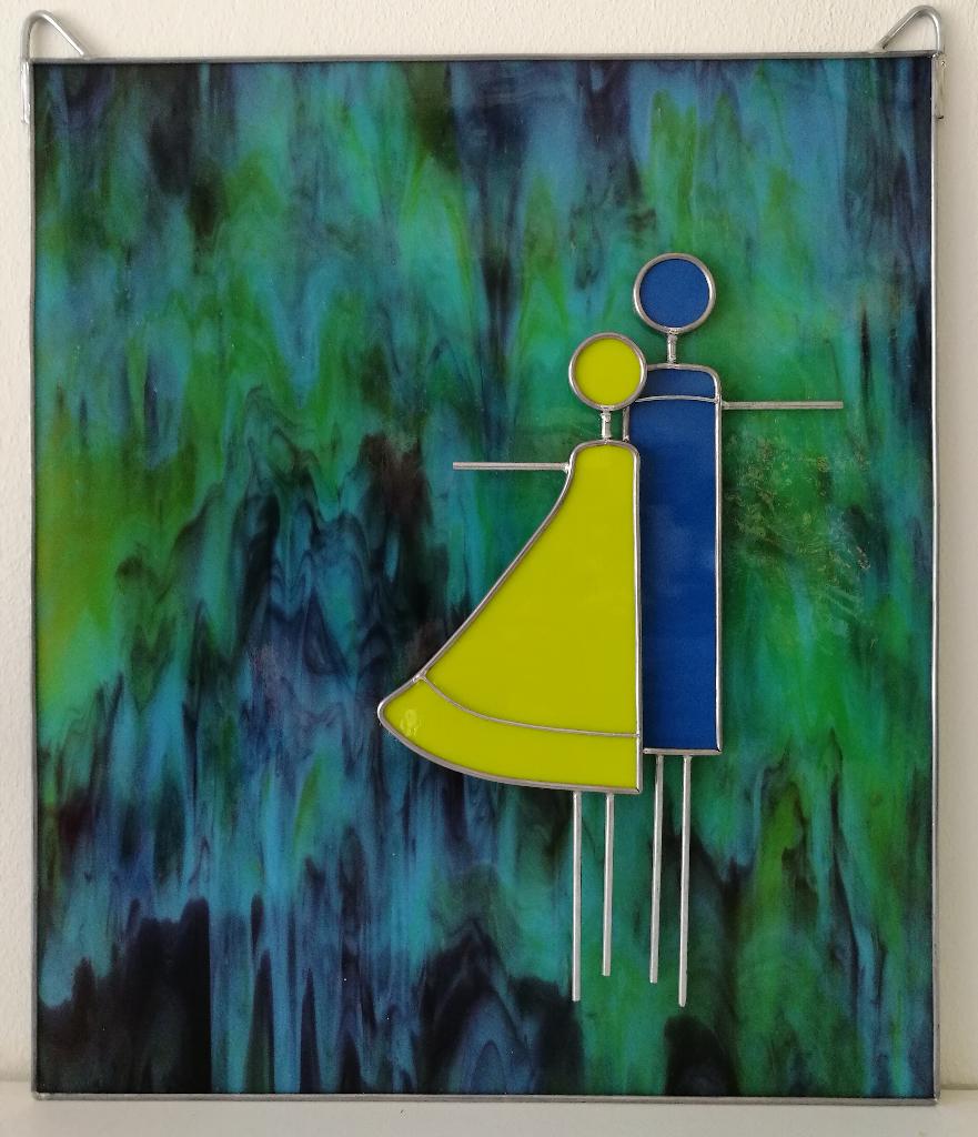 Glaspanelen wanddecoratie handgemaakt, Ophalen, Wandhanger, Nieuw, Glas