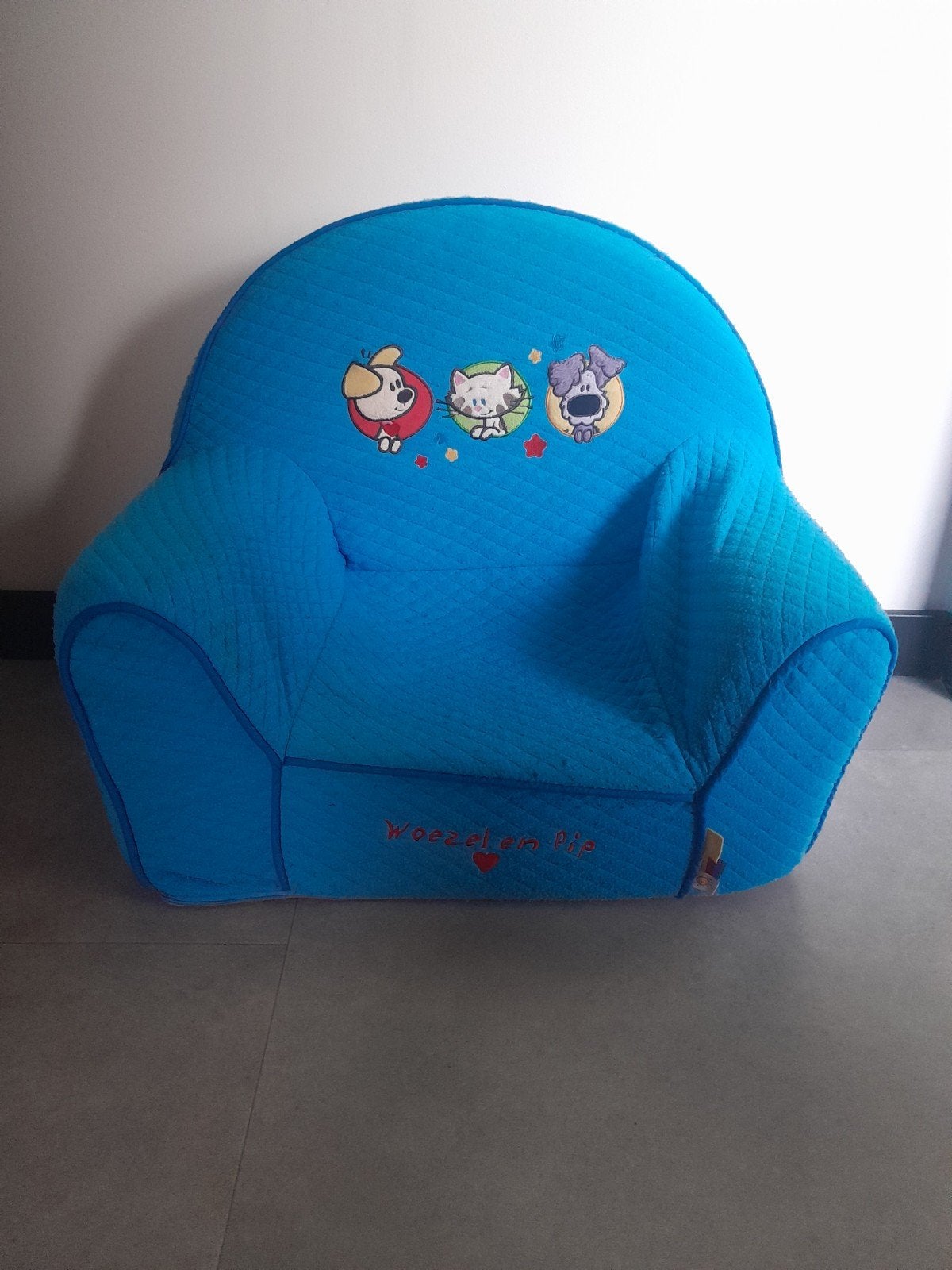 Woezel en Pip kinderstoel - Blauw, Kinderen en Baby's, Ophalen of Verzenden, Zo goed als nieuw, Stoel