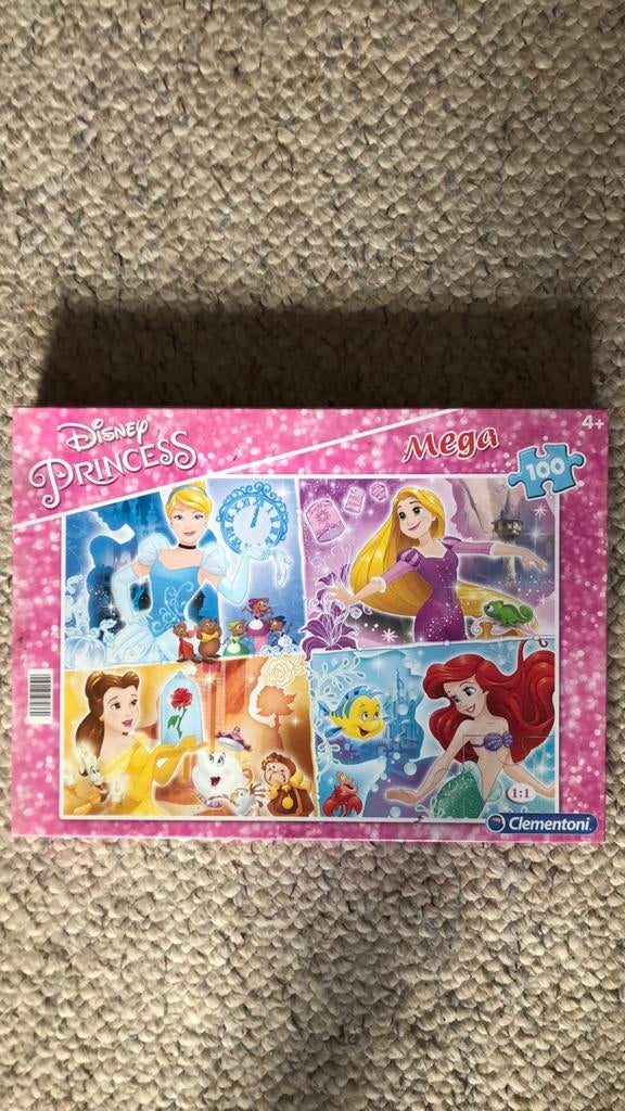 Disney Princess Mega 100 stukjes puzzel, Ophalen of Verzenden, Meer dan 50 stukjes, Gebruikt, 4 tot 6 jaar