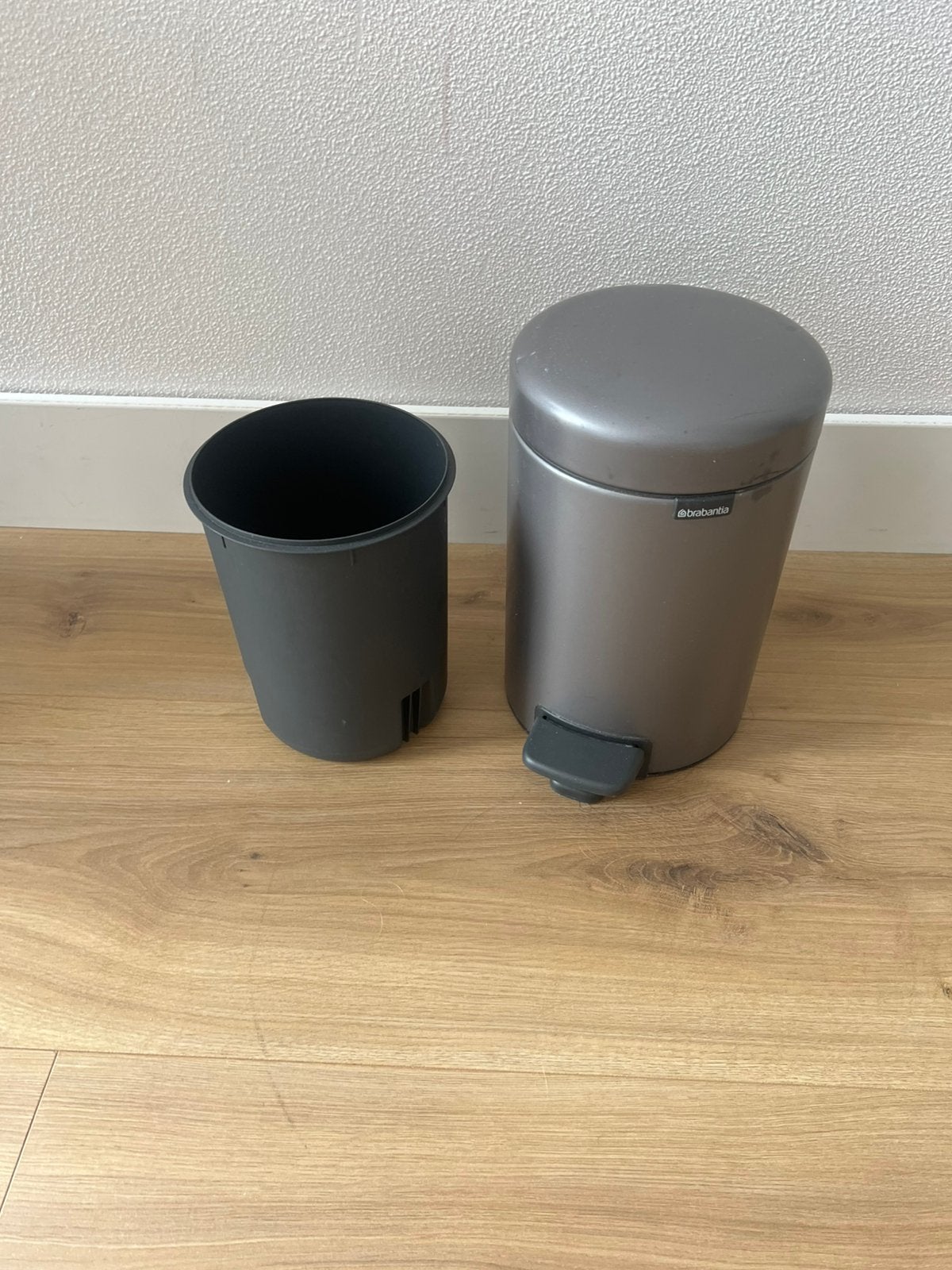 Brabantia Bin 10 Liter Platinum, Huis en Inrichting, Ophalen, Met pedaal, Zo goed als nieuw, Metaal