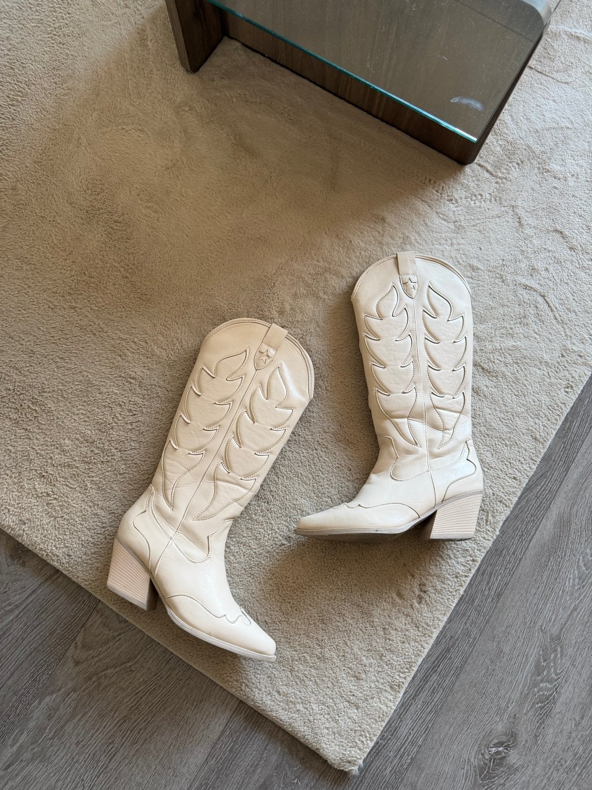Most Wanted Cowboylaarzen beige, Kleding | Dames, Schoenen, Verzenden, Gedragen, Beige, Hoge laarzen