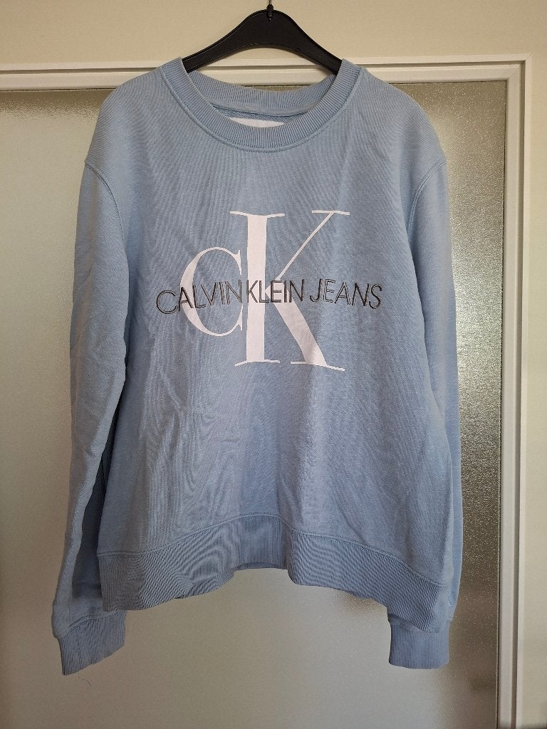 Calvin Klein sweater, Ophalen, Zo goed als nieuw, Blauw