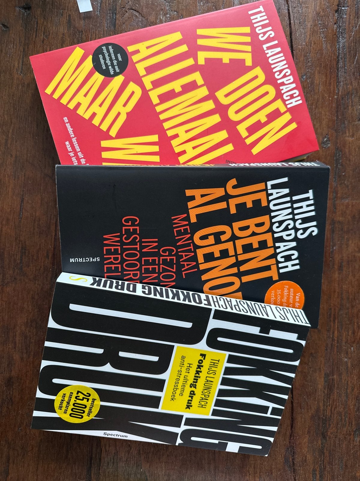 Thijs Launspach boeken - 3 stuks in nette staat, Boeken, Ophalen of Verzenden, Gelezen, Overige onderwerpen