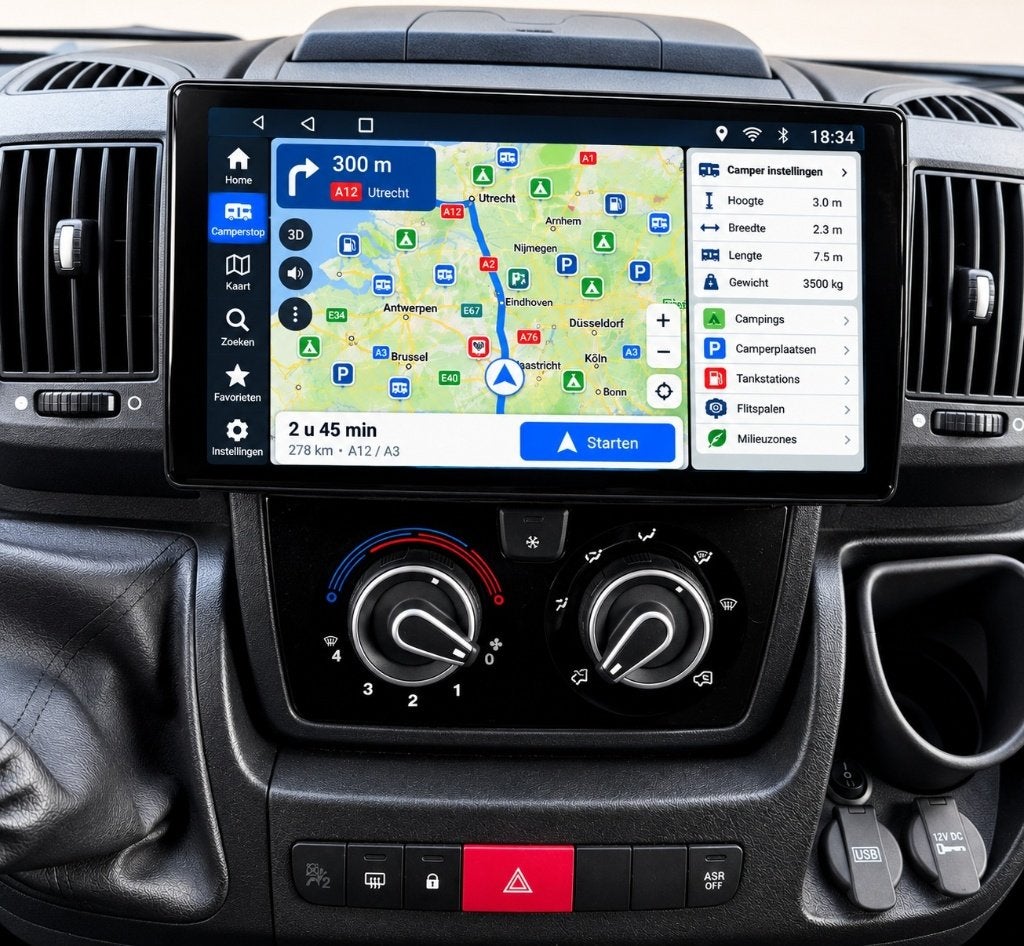 Fiat ducato autoradio navigatie 10 inch android 16 Qualcomm, Ophalen of Verzenden, Dynavin, Verkoop@inbouwnavigatie.com, Oberonweg 262 3208pg