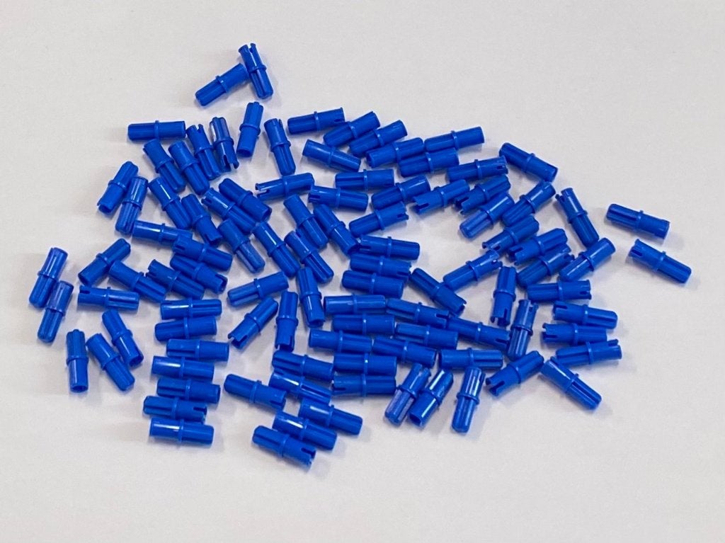 Partij 100x nieuwe blauwe Lego Technic axle pin, Overige thema's, Lego, Nieuw, Ophalen of Verzenden