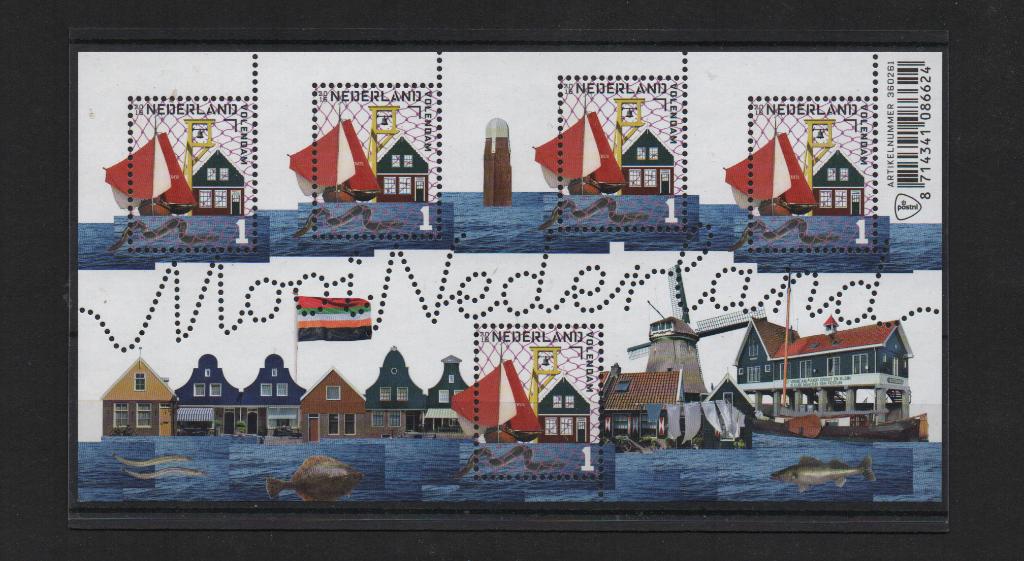 NVPH 3386 Postfris 2016 Volendam Mooi Nederland, Postzegels en Munten, Ophalen of Verzenden, Na 1940, Postfris