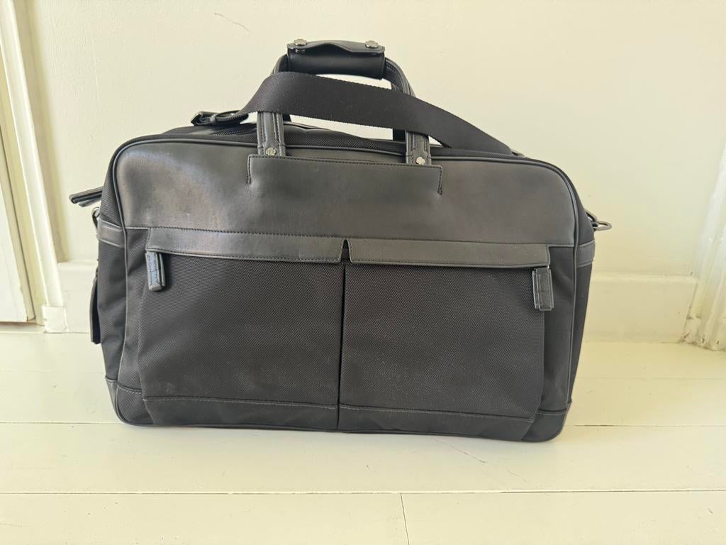 Luxe Navyboot Weekendtas / Business Bag - 16" Laptopvak, 40 tot 60 cm, 20 tot 30 cm, Zwart, Ophalen of Verzenden
