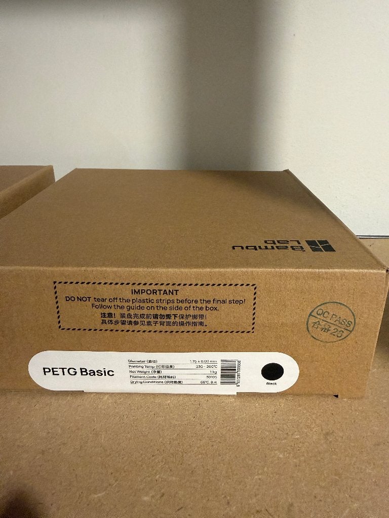 Bambu Lab PETG Basic Zwart Filament 1kg refill, Computers en Software, 3D-printerbenodigheden, Ophalen of Verzenden, Nieuw, Filamentrollen