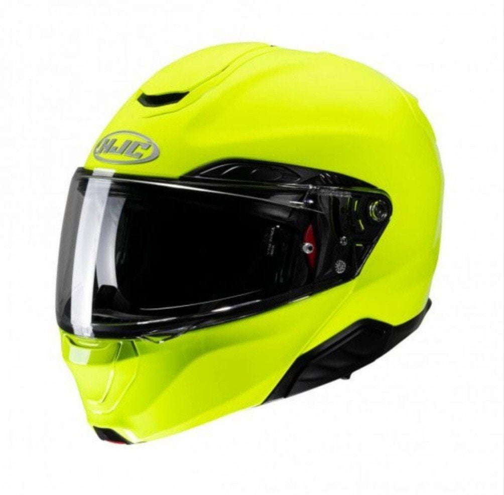 HJC RPHA 91 - Fluor Geel maat L + intercom, Motoren, Ophalen of Verzenden, Nieuw met kaartje, Systeemhelm, HJC