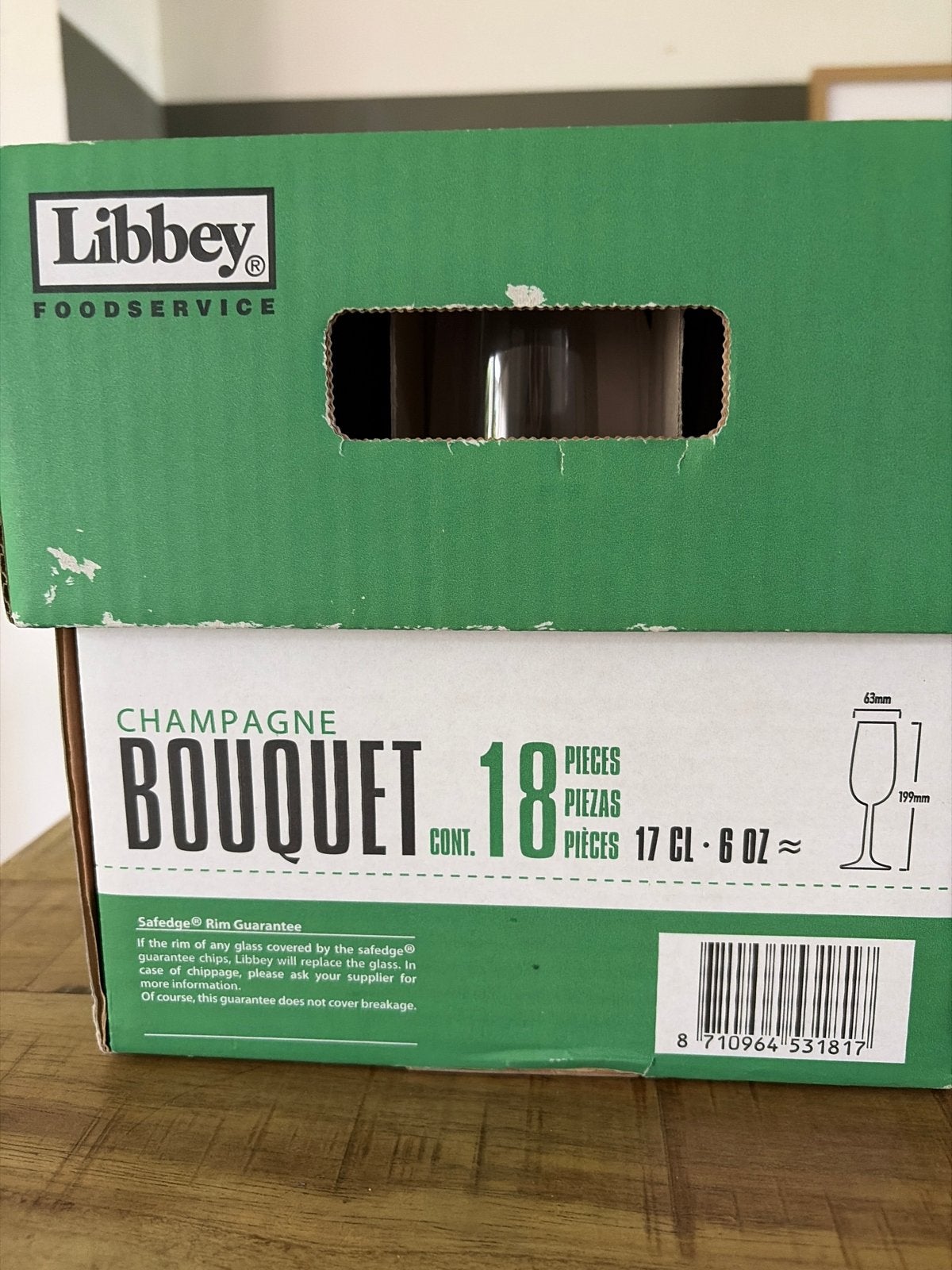 Libbey Foodservice Champagne Bouquet glazen (18 stuks), Verzenden, Nieuw, Overige merken, Glas