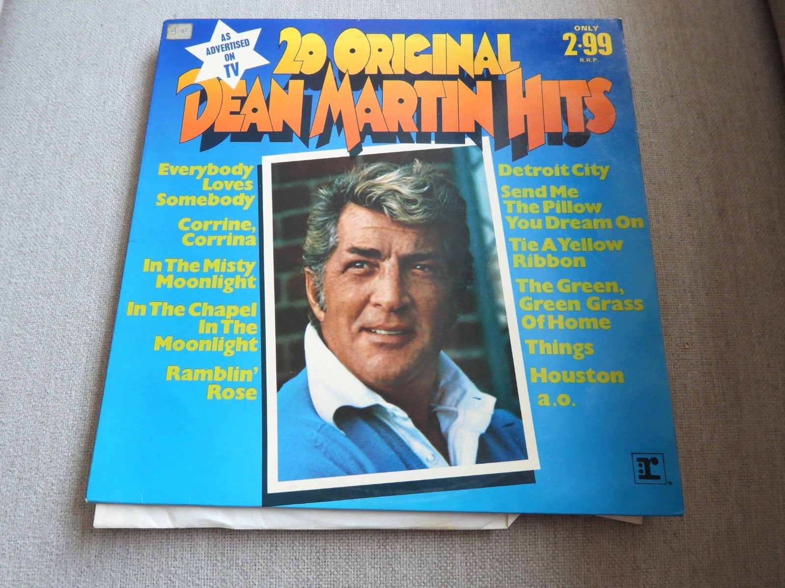Dean Martin - 20 Original Hits LP, LP, Pop, Ophalen of Verzenden, Zo goed als nieuw