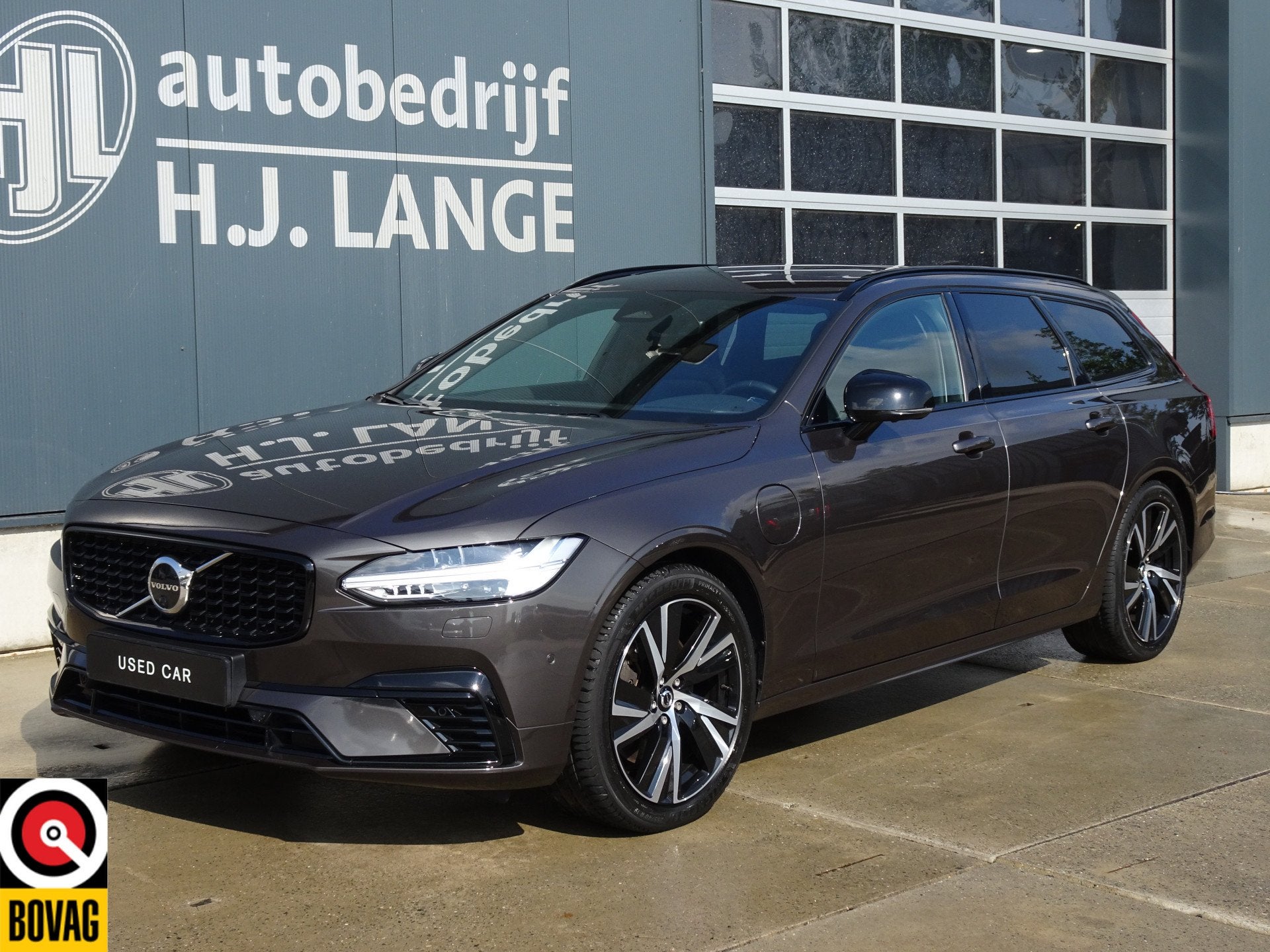 Volvo V90 2.0 T6 Plug-in hybrid AWD Plus Dark (bj 2022), Auto's, Automaat, 12 maanden, 4 cilinders, Leder