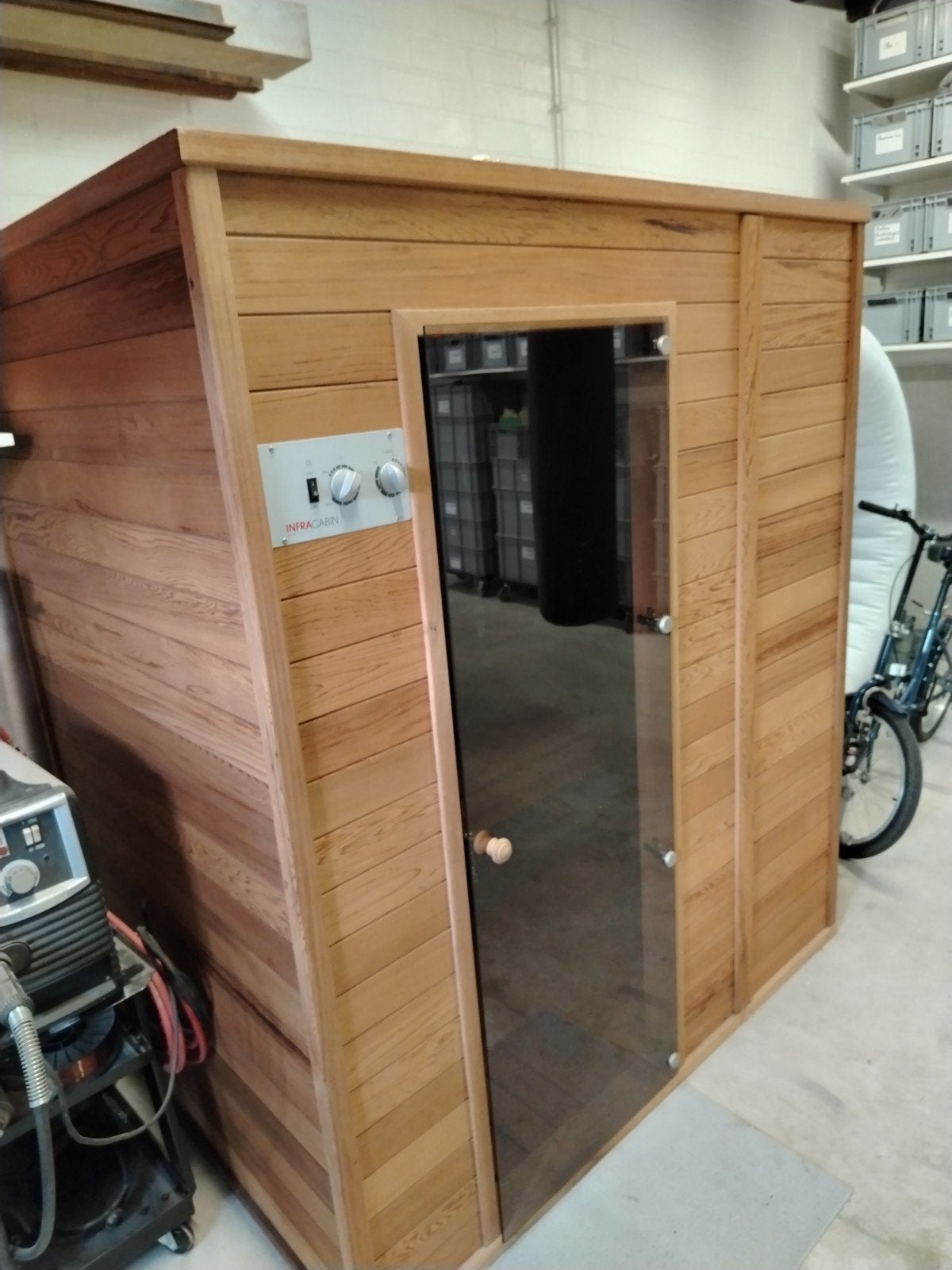 Infrarood Sauna 6 Panelen - 230V - 160x112x184cm, Sport en Fitness, Sauna, Ophalen, Gebruikt, Infrarood, Complete sauna