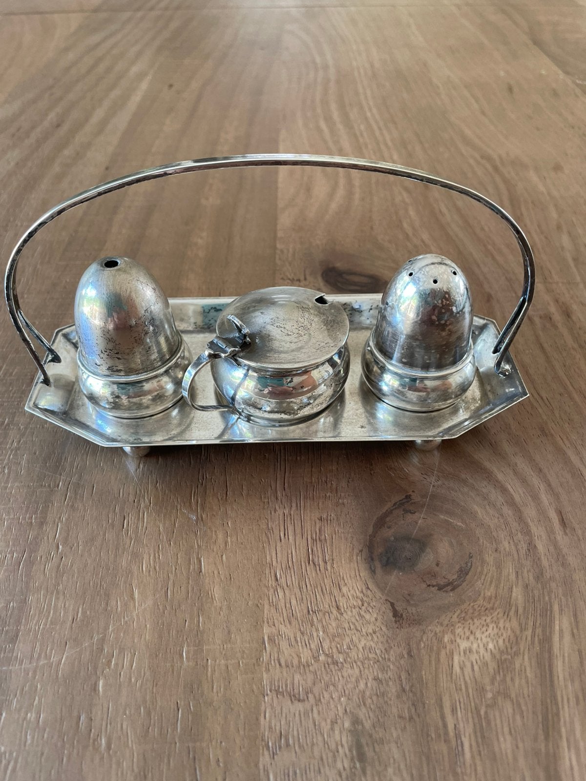 Vintage EPNS peper en zoutstel, Antiek en Kunst, Curiosa en Brocante, Ophalen of Verzenden