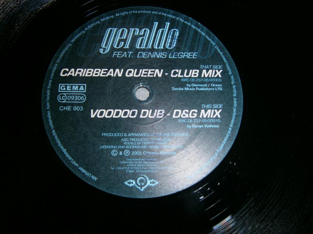 Geraldo ft. Dennis LeGree – Caribbean Queen. 2005 Club House, Cd's en Dvd's, Vinyl | Dance en House, Ophalen, Gebruikt, Originele persing