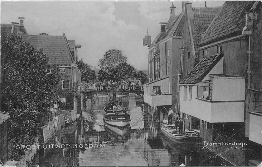 300-349-003 Appingedam Damsterdiep, Verzenden, Voor 1920, Groningen