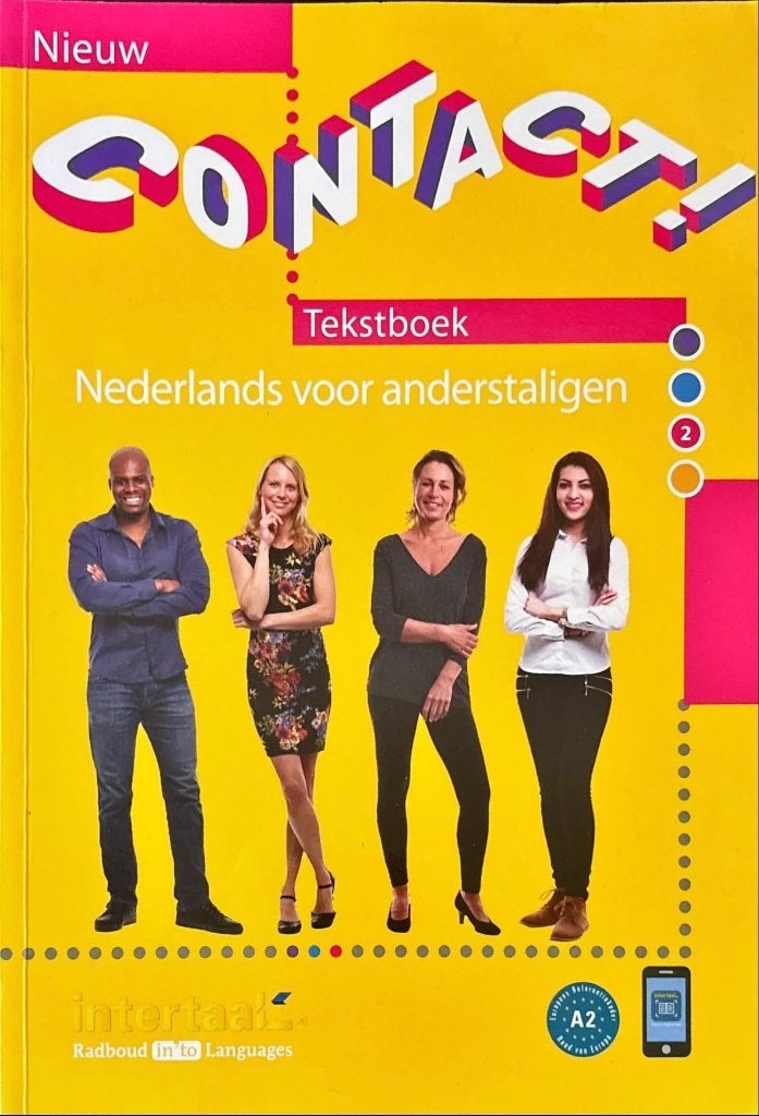 Nieuw Contact! Tekstboek & Werkboek Nederlands A2, Boeken, Ophalen of Verzenden, Zo goed als nieuw, Intertaal, Alpha