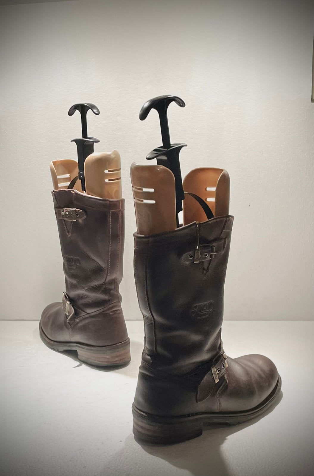 Sancho stoere laarzen ( biker ) boots sterk dik leer 40, Ophalen of Verzenden, Bruin