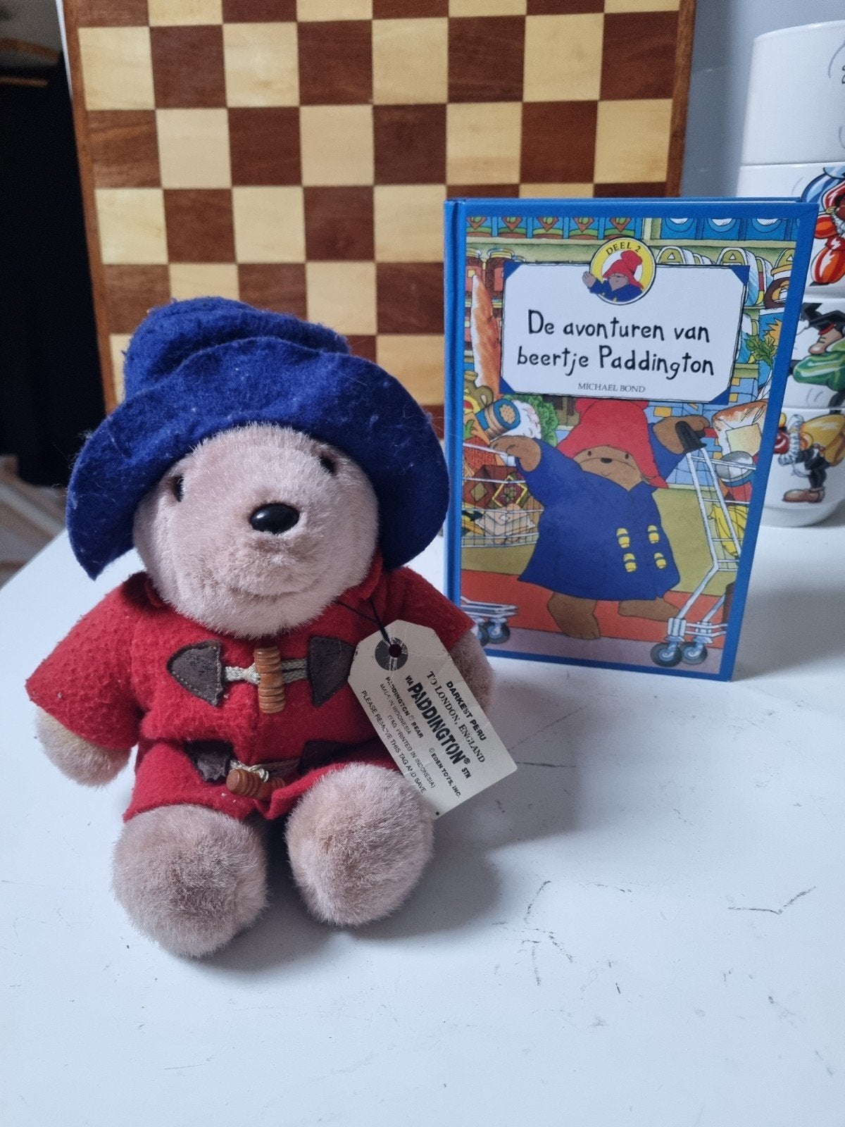 Vintage Paddington beer met boek, Gebruikt, Overige merken, Overige karakters, Beer