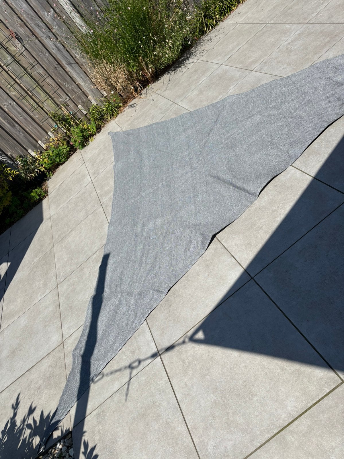 Nesling Coolfit schaduwdriehoek 3.60m antraciet, Tuin en Terras, Schaduwdoeken, Ophalen of Verzenden, Zo goed als nieuw