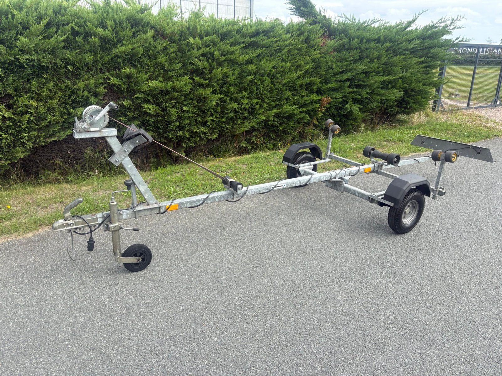 Kalf boot trailer aanhanger kar motorboot bootje rib 3,80 M., Watersport en Boten, Ophalen, Minder dan 1500 kg, Gebruikt, Verstelbare verlichting