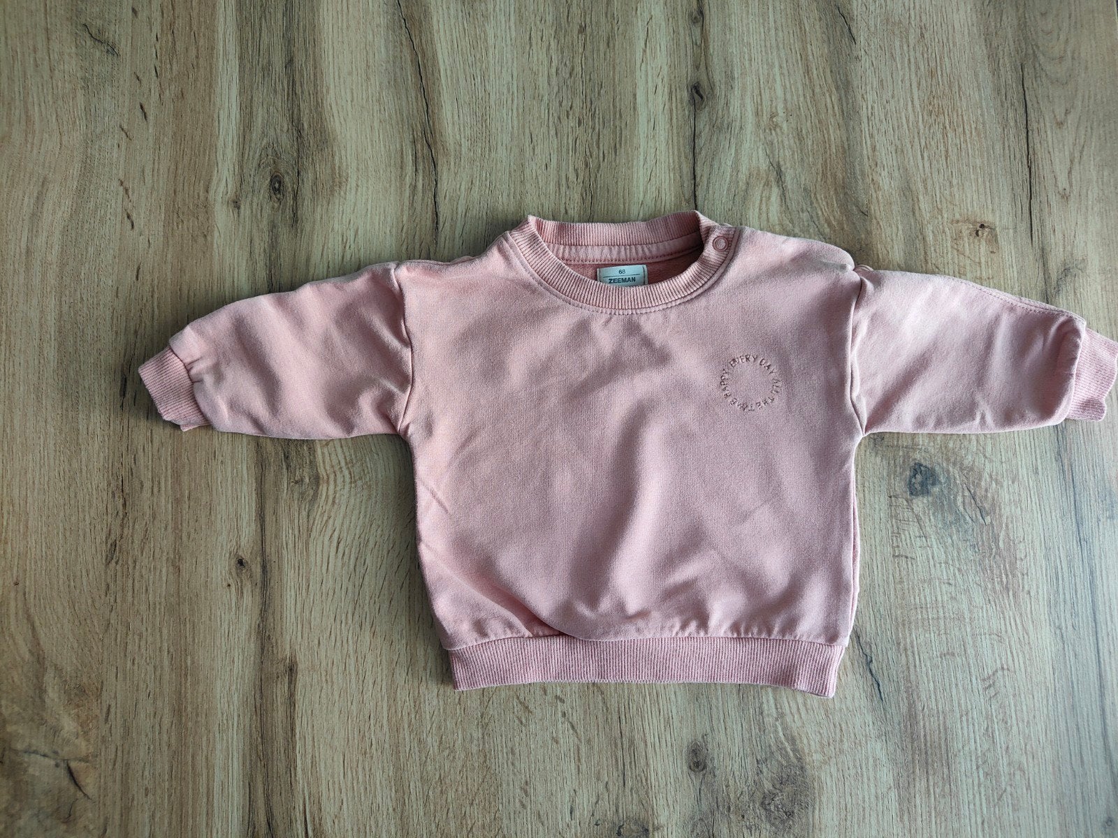 Roze Zeeman trui maat 68, Kinderen en Baby's, Babykleding | Maat 68, Zeeman, Ophalen of Verzenden, Zo goed als nieuw, Truitje of Vestje