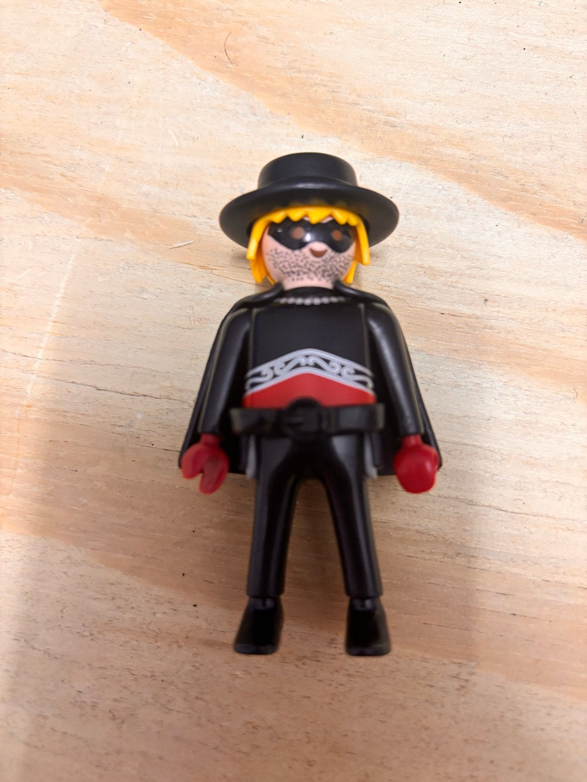 Playmobil Zorro figuur met cape en hoed, Ophalen of Verzenden, Gebruikt, Losse onderdelen, Figuren