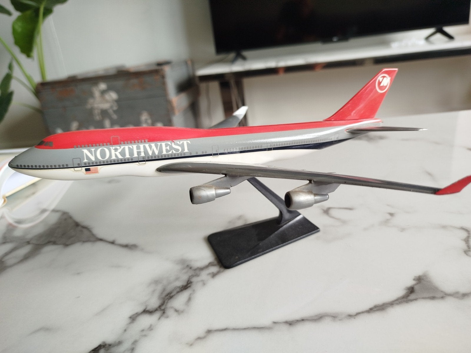 Northwest Airlines Boeing 747 schaalmodel, Ophalen of Verzenden, Zo goed als nieuw, 1:200 of kleiner, Overige merken