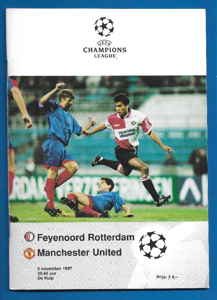 Programmaboekje Feyenoord - Manchester United - 1997, Verzenden, Zo goed als nieuw, Feyenoord, Boek of Tijdschrift