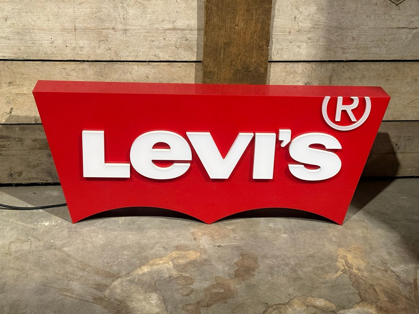 Levi's reclame lichtbak - Nieuwstaat, Ophalen of Verzenden, Zo goed als nieuw, Lichtbak of (neon) lamp