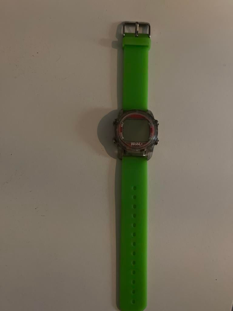 Wobl+ Plashorloge - Groen, Ophalen, Waterdicht, Zo goed als nieuw, Groen
