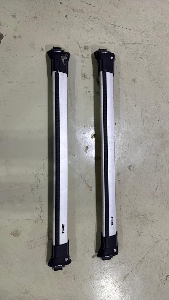 Thule dakdragers Porsche Cayenne type 958 met roof rails, Ophalen