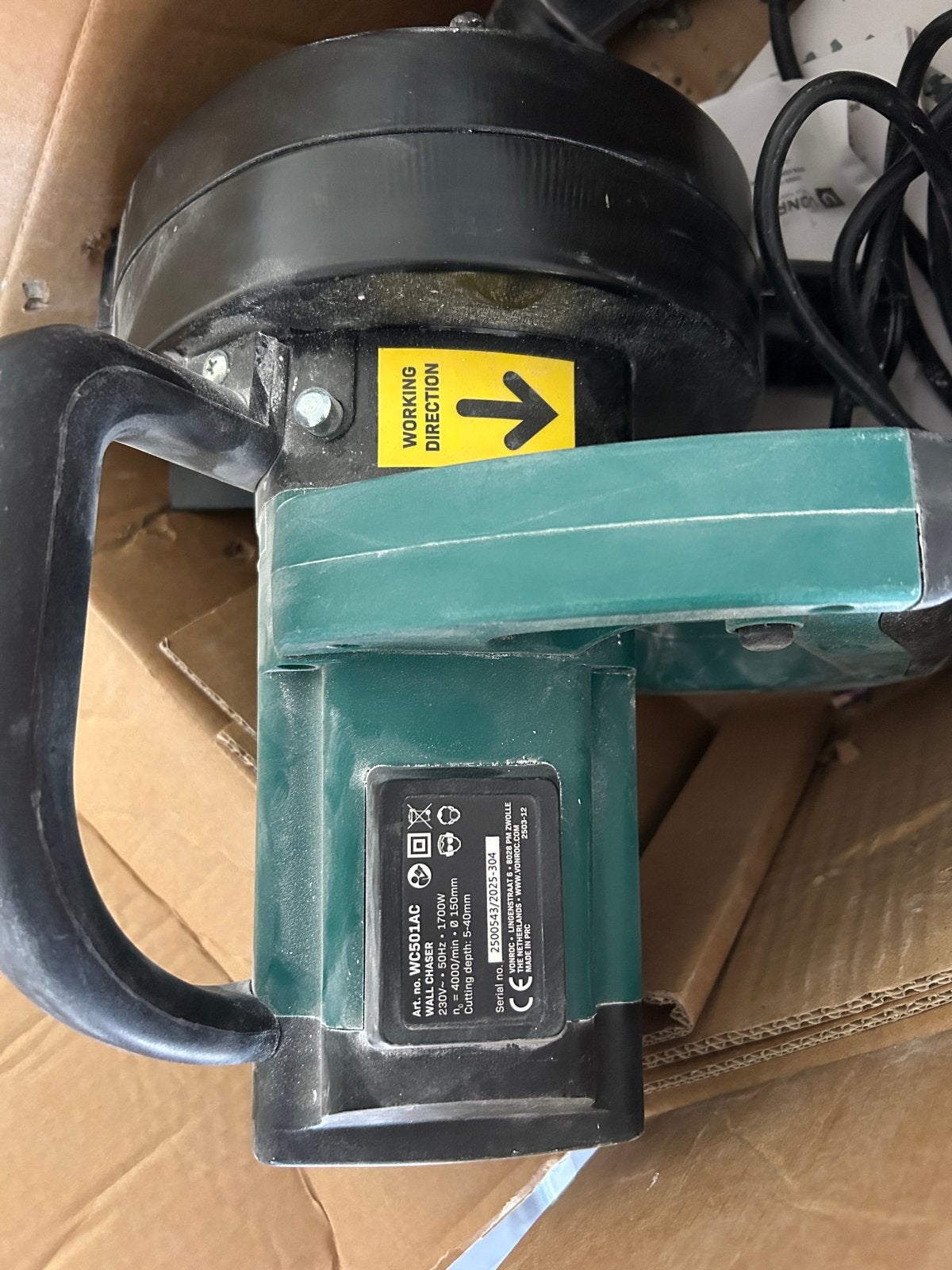 Vonroc Muurfrees 1700W - 150mm, Ophalen, Zo goed als nieuw