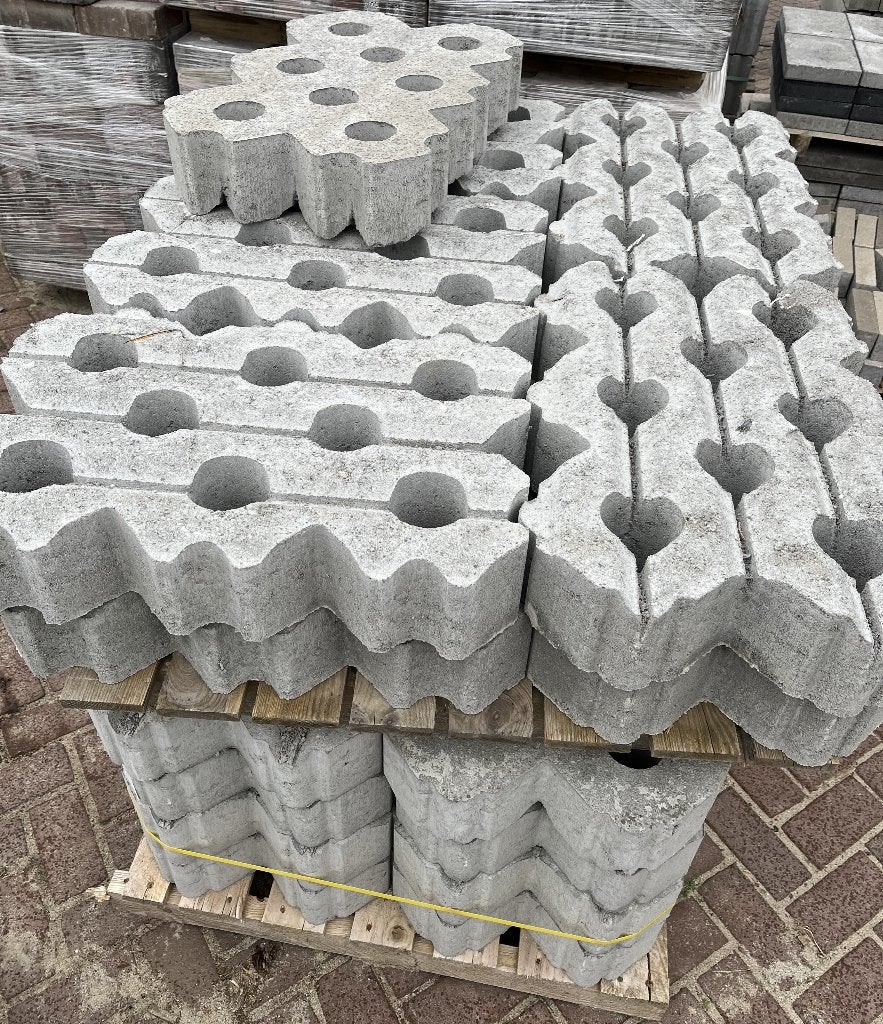 0044 gras betontegels 41x61x12 grijs 27 stuks, Tuin en Terras, Tegels en Klinkers, Ophalen, Nieuw, Beton, Terrastegels