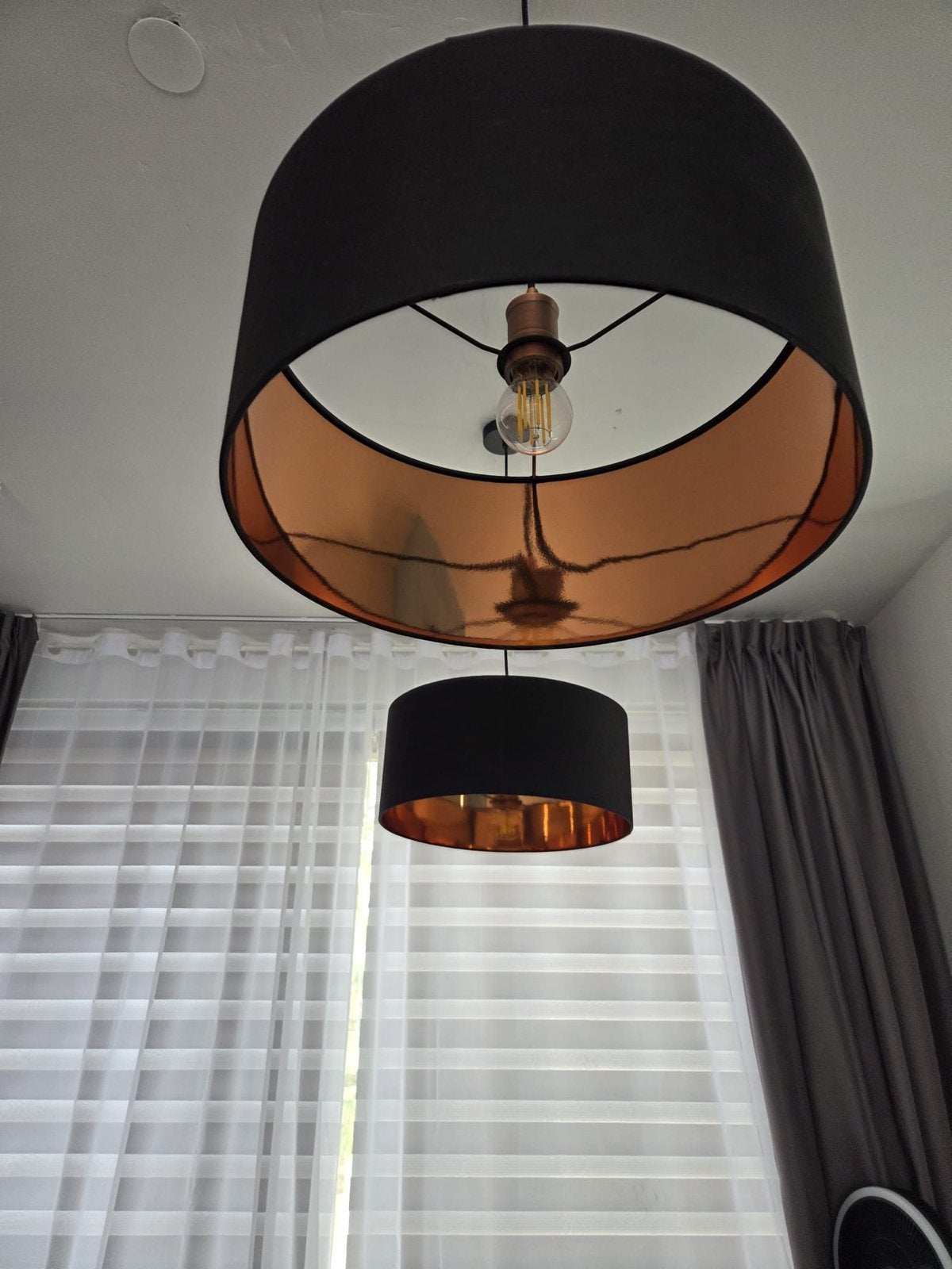 Linnen hanglamp, Ophalen, Zo goed als nieuw, Stof, Minder dan 50 cm