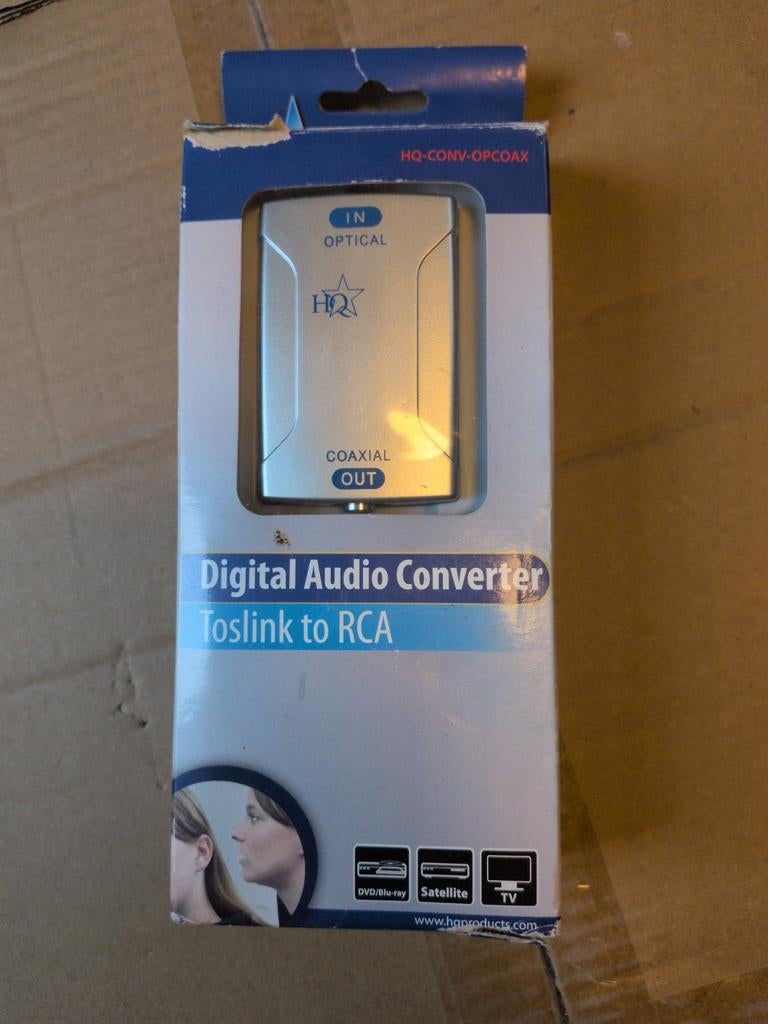 HQ Digitale Audio Converter Toslink naar RCA, Audio, Tv en Foto, Converters, Ophalen of Verzenden